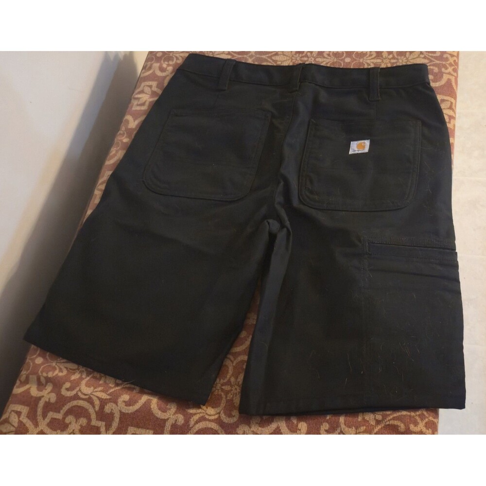 NWOT Carhartt Women’s Loose Fit Mid Rise Black Work Shorts Utility Size 6